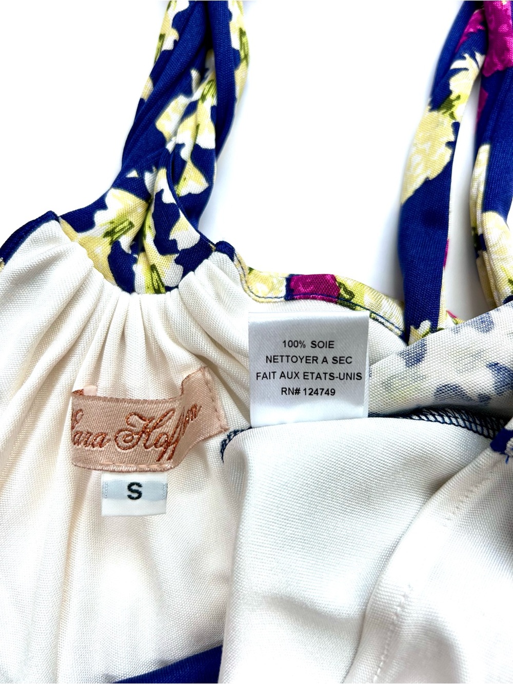 Mara Hoffman Silk Racer Back Mini Dress Floral Lei Necklace Print Size Small S - Picture 7 of 7